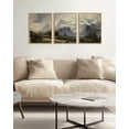 thumbnail image 5 of Drsoum Vintage Wall Art Mountain Landscape Painting Retro Meadow Scenery Farmhouse Kitchen Living Room Decor 12x16in3pcs Brown Framed, 5 of 7