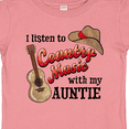thumbnail image 4 of Inktastic I Listen to Country Music with My Auntie Guitar and Hat Boys or Girls Baby T-Shirt, 4 of 5