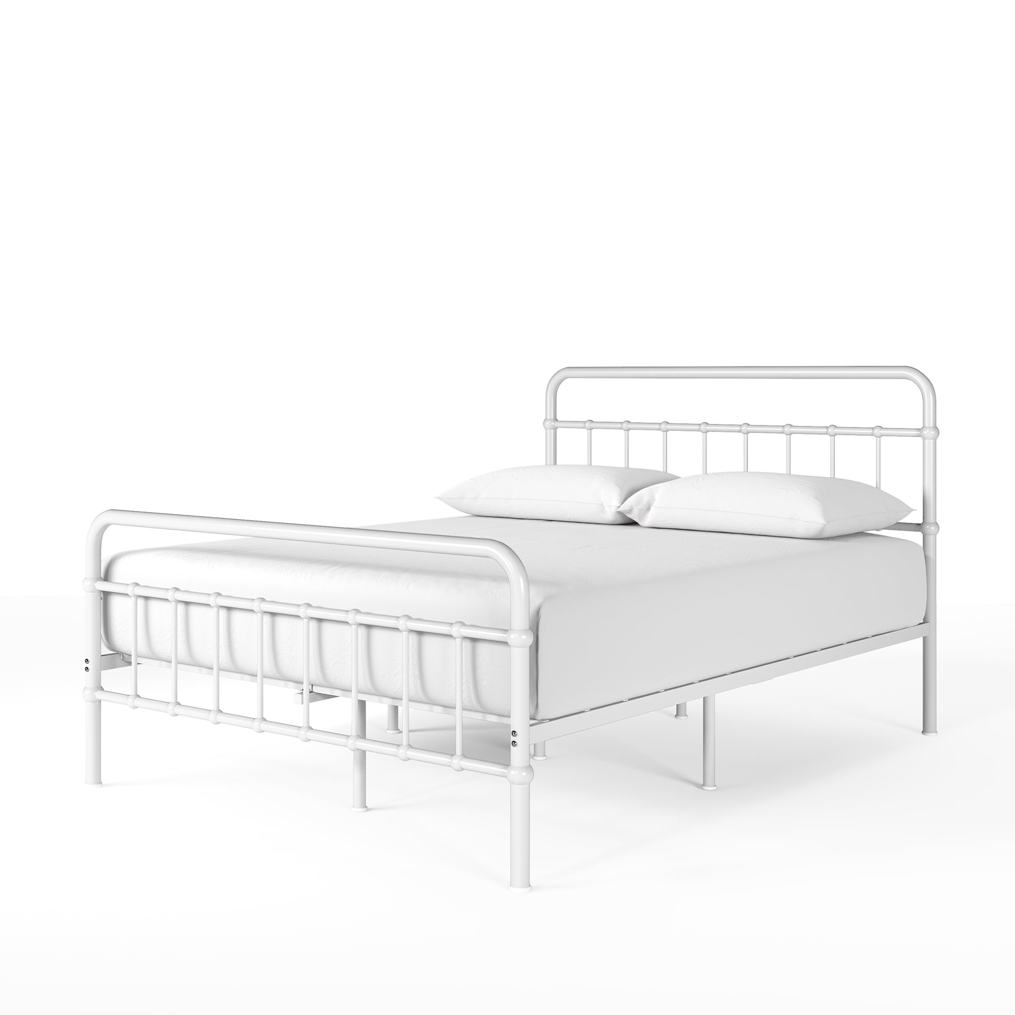 Zinus Florence 42" Metal Platform Bed Frame, White, Full
