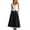 Black, variant on Noric Women's Summer High Waisted Midi Skirt A-Line Flowy Casual Elastic Waist with Pockets Vintage Long Skirt for Women