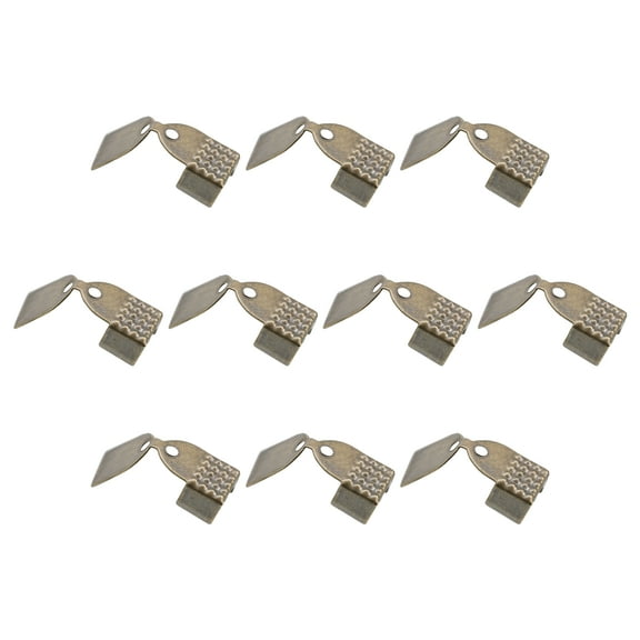 Fold Over Crimp Cord Ends, 6mm End Cap Clasps for DIY Making (100Pack, Bronze Tone)