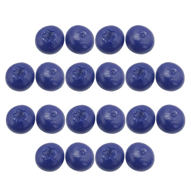 20 piezas de arándanos falsos, frutos de arándanos artificiales, modelo de decoración de imitación