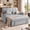 Light Gray, variant on avobird 54'' Pull Out Sofa Bed, Convertible Sleeper Couch for for Living Room, Side Desk, USB Ports, Cup Hold, Velvet Fabric, Adjustable Backrest, Dark Gray