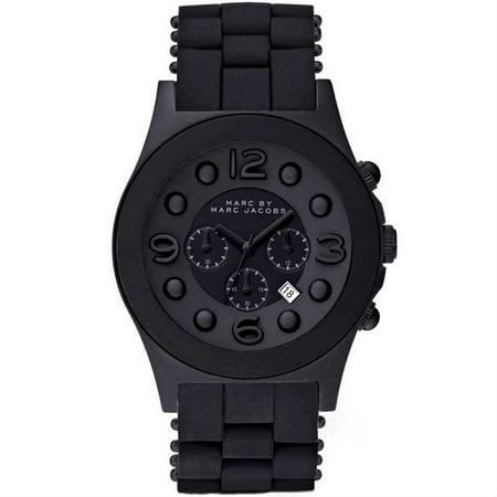 Jacob Block - Marc Jacobs Women's MBM2567 'Pelly' Chronograph Black Stainless steel and Silicone Watch
