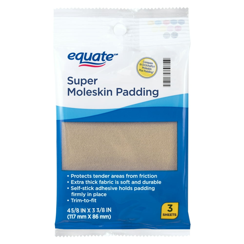 Equate Super Moleskin Padding Sheets, 3 Count