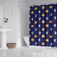 thumbnail image 2 of Blue Sun Moon Constellation Pattern Shower Curtain 72"x84" ,Bathroom Decorative Shower Curtains Set with 12 Hooks,Modern Waterproof Washable Shower Curtain, 2 of 6