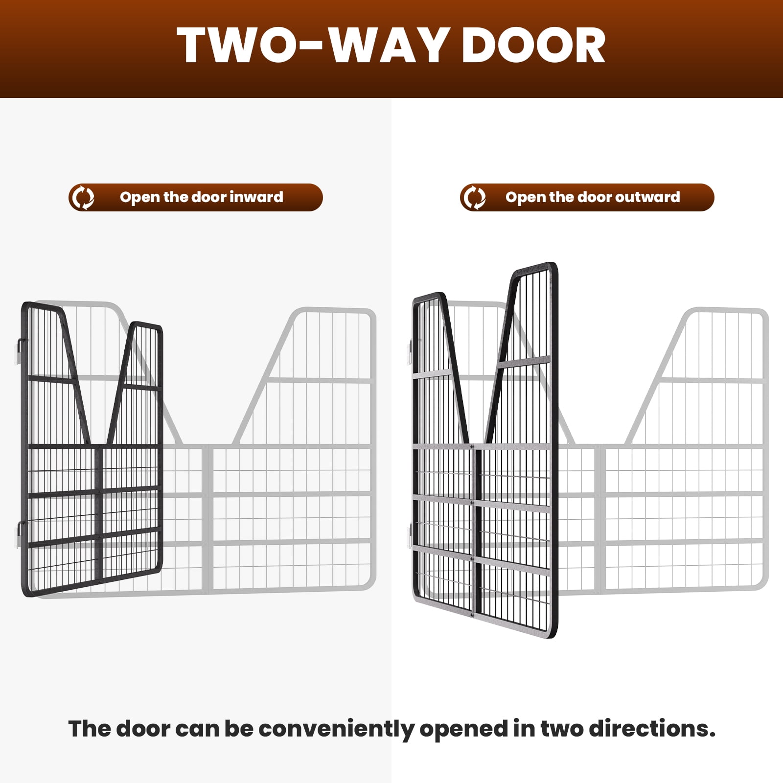 Horse Stall Guard in Yoke Design, Horse Stall Gate with Heavy-Duty Thick Steel Frame, Horse Stall Door having 52" W x 42" H, Fits Standard Barn Doorways