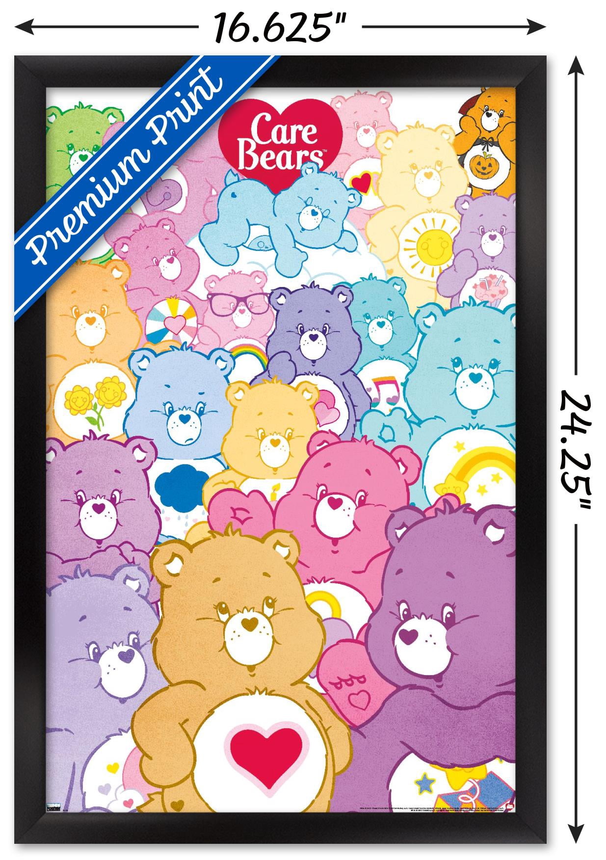 Care Bears - Group Wall Poster, 14.725" x 22.375" Framed