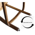 thumbnail image 6 of Katherine 40.74 In. Walnut High Back Wood Swivel Bar Stool With Fabric Seat, 6 of 6