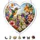 thumbnail image 1 of Acrylic Heart-shaped Puzzle Wind Chime Pendant 94-Piece Puzzle Porch Garden Wind Chime, 1 of 9