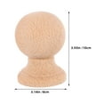 thumbnail image 2 of OULII Unfinished Wood Ball Finial Pillar Shape Beige 1Set For Interior Spaces, 2 of 8