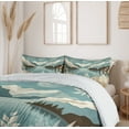 thumbnail image 3 of Ambesonne Lake Duvet Cover Set, Calm Mountains Scenery Botany, Queen, Pale Teal Tan and Brown, 3 of 6