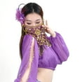 thumbnail image 6 of BellyLady Belly Dance Tribal Face Veil With Beads, Halloween Costume Accessory-Yellow, 6 of 6