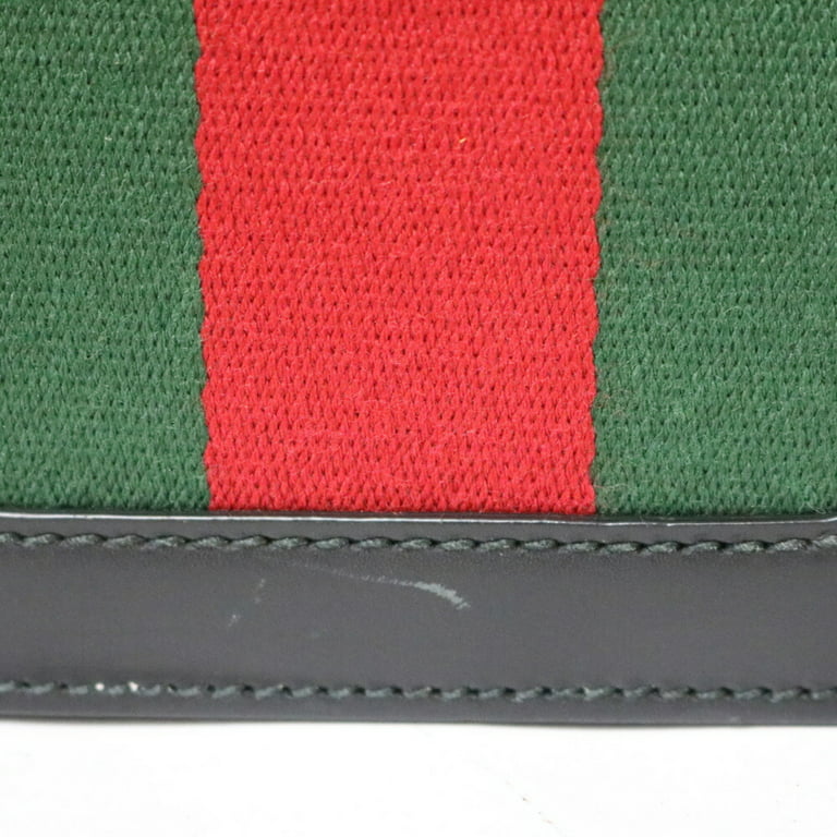 Authenticated used Gucci Gucci Sylvie Mini Handbag Shoulder Bag Black Ladies, Adult Unisex, Size: (HxWxD): 14cm x 20cm x 7.5cm / 5.51'' x 7.87'' x