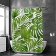 thumbnail image 2 of Coolnut Bath Shower Curtain Liners Summer Exotic Leaves 66x72in Polyester Waterproof with 12 Curtain Hooks, 2 of 6