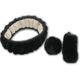 thumbnail image 3 of (negro) Paquete de 3 fundas para volante de coche de felpa mullida para tamaño universal M 36-40 cm con cubierta de freno de mano y cubierta de palanca de cambios JM  MX-0135831FYD, 3 of 3
