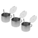 thumbnail image 5 of Juego de 3 azucareros, recipiente de azúcar, cuencos de sal de acero inoxidable, cuencos de especias para pimienta con cuchara y tapa para cocina, bote para condimentos para el hogar, 5 of 6