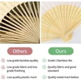 thumbnail image 5 of LINLIN 9 Pcs Cloth Hand Fans Silk Fan Handheld Paper Fan Folding Hand Fans Silk Fabric and Bamboo Ribs Handheld Folding Chinese Fan Bamboo Folding Fans Craft Fan Folding Fan for Wall Decoration, 5 of 7