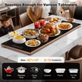 thumbnail image 6 of WARMOUNTS Electric Warming Tray 40''×12'', Adjustable Temperature, 10s Full Surface Heating, Smart Scheduling + Timer, Intelligent Digital Display, Food Warmer for Parties, Buffet, Home Use, 6 of 9