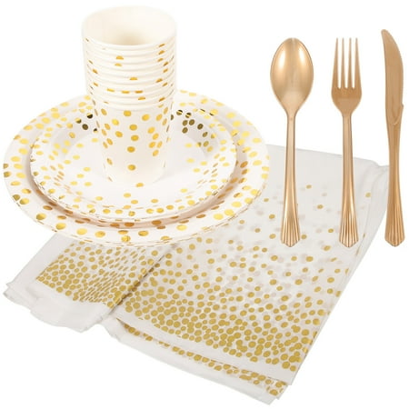 

1 Set of Delicate Party Tableware Household Tableware Kit Paper Food Plates Set