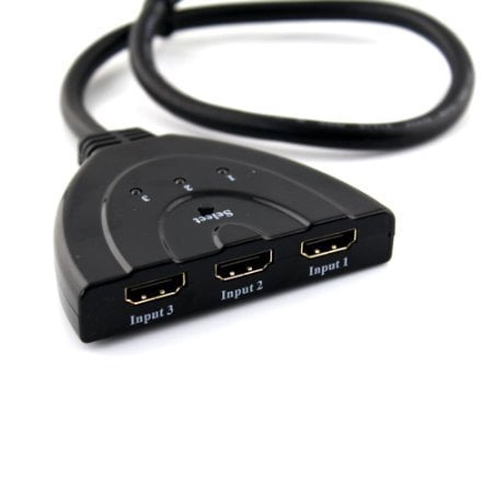 3 Port HDMI Switch Intelligent Auto Switcher - Support Full HD 3D 1080p - PS3 Xbox 360/One HDTV DVD