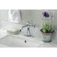 thumbnail image 2 of Kingston Brass KSD154BXCP Nautical One-Handle Single-Hole Bathroom Faucet with Deck Plate and Push Pop-Up Drain, Polished Chrome, 2 of 7