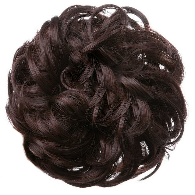 Peluca de seda de alta temperatura, rizador de cabello para mujer, anillo elástico para el cabello, disco de simulación esponjoso desordenado, brote de cabello, bolsa de cabello falso
