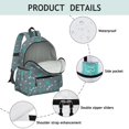 thumbnail image 4 of Dog Paw Print and Bone Gray Pattern Backpack for School, Cute School Bag with Adjustable Shoulder Straps and Padded Back, 13.4"x11"x4.7", 4 of 5