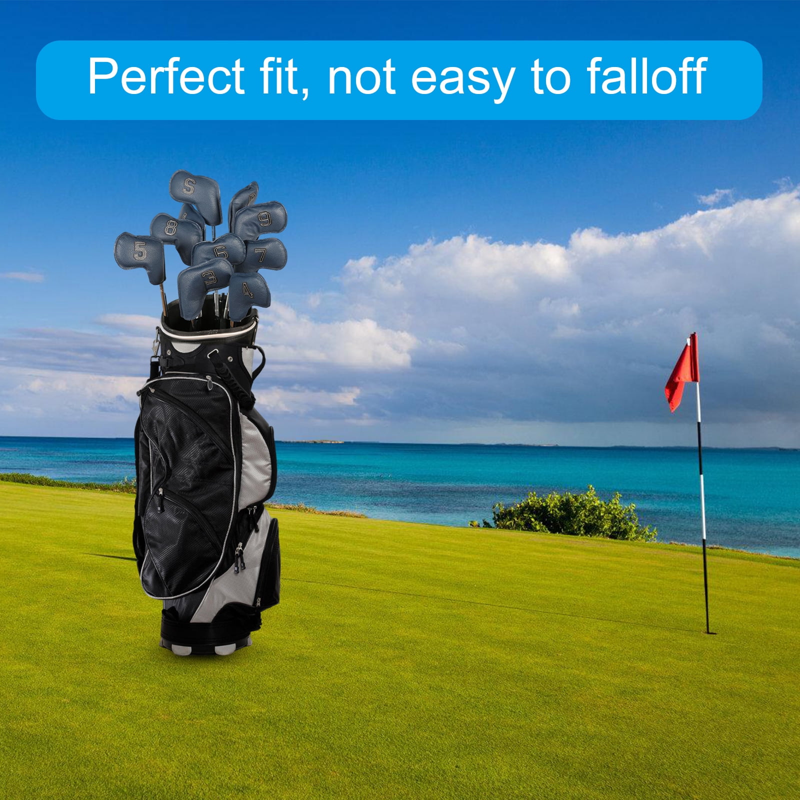 10Pcs Golfs Mallets Putter Headcover Golfs Club Head Covers Men Women Golfs Driver Golfs Club Covers Iron Headcover