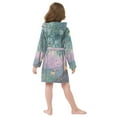thumbnail image 7 of FORMRS Niños Bathrobe Unisex Hooded Robe Soft Plush Pajamas Sleepwear, Size 10-12T, Purple Forest Scene, 7 of 7