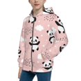 thumbnail image 2 of Sigee Panda for Teenage Zip Up Hoodies Long Sleeve Sweatshirts-Medium, 2 of 6