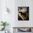 thumbnail image 3 of ONETECH  Canvas Print Wall Art for Office/Livingroom/Bedroom Tyrannosaurus Rex Dinosaur Stretched and Framed Modern Giclee Artwork Wall Decor, 3 of 4
