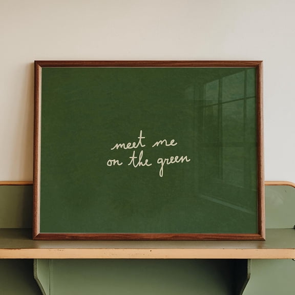 Meet Me On The Green Print: Golf Poster, Sports Wall Art UNFRAMED PAPER POSTER, Home Decor, Vintage Gift, Living Room Dercor