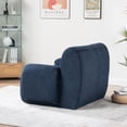 thumbnail image 6 of Leumius 43" Oversized Accent Chair,Boneless Upholstered Single Sofa Chair,Comfy Chenille Armchair Reading Lounge Chair with Deep Seats for Living Room,No Assembly Required,Navy, 6 of 10