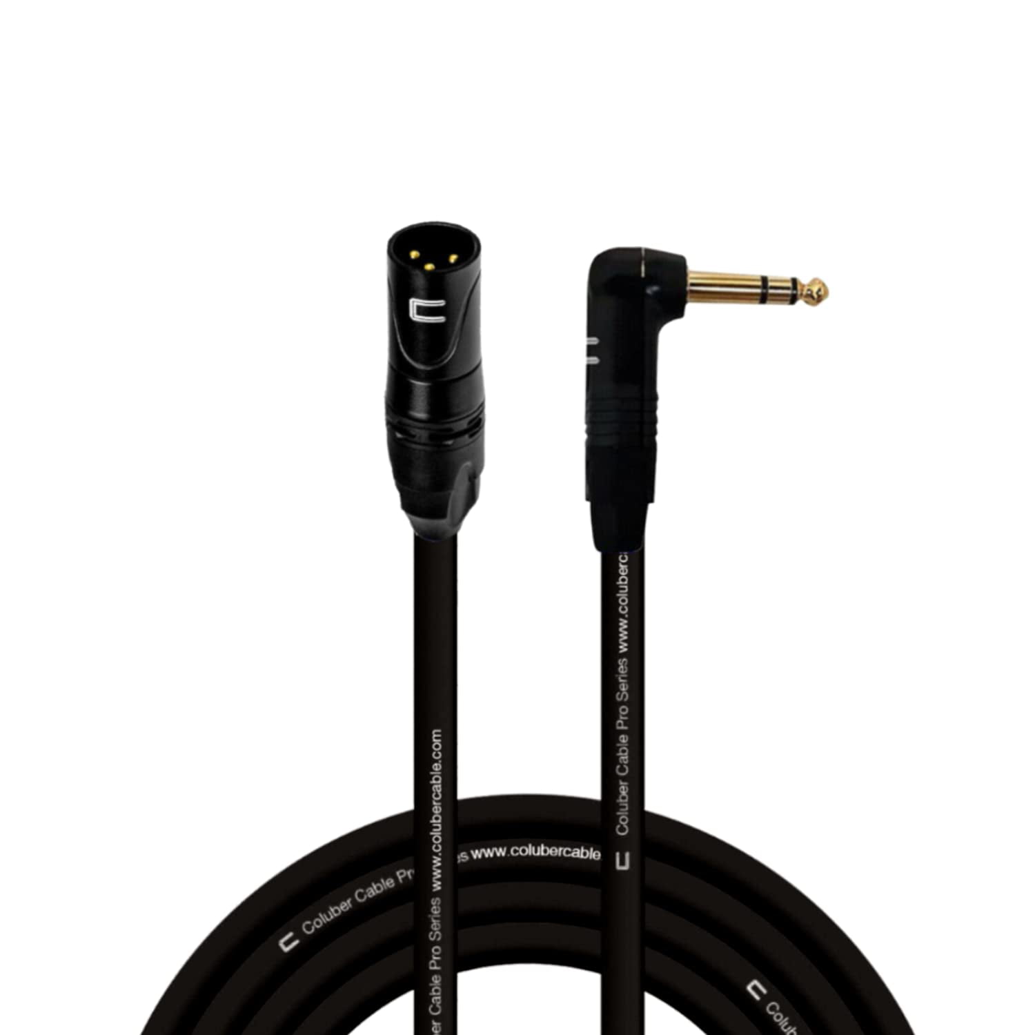 Coluber Cable Right Angle 1/4 TRS to XLR Male (3Pin) Balanced Stereo