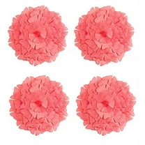 Fennco Styles Unique Ginkgo Leaf Placemats 14 Inches Round, Set of 4 – Peach Modern Traycloth Table Mats for Home, Dining Room Décor, Banquets, Indoor & Outdoor and Special Events