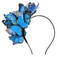 thumbnail image 2 of batmeuy Colorful Butterflies Hair Hoop Girl Headband Crown Adjustable Tea Party Halloween Costume Adult Kid Headpiece, 2 of 2