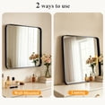 thumbnail image 3 of EDX Bathroom Mirror 28"x 36" Wall Mirror with Rectangular Metal Frame, Black, 3 of 7