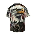 thumbnail image 4 of Goofa Retro American Eagle A Printed Men's Casual Short-sleeved Shirt,Lightweight Breathable Button-down,Summer Casual men's top,Versatile Fashion shirt-X-Large, 4 of 7