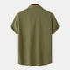 thumbnail image 4 of Hombres Casual Botones Sólidos Playa Doble Bolsillo Turndown Camisa De Manga Corta Blusa Pompotops oipoqjl48371, 4 of 9