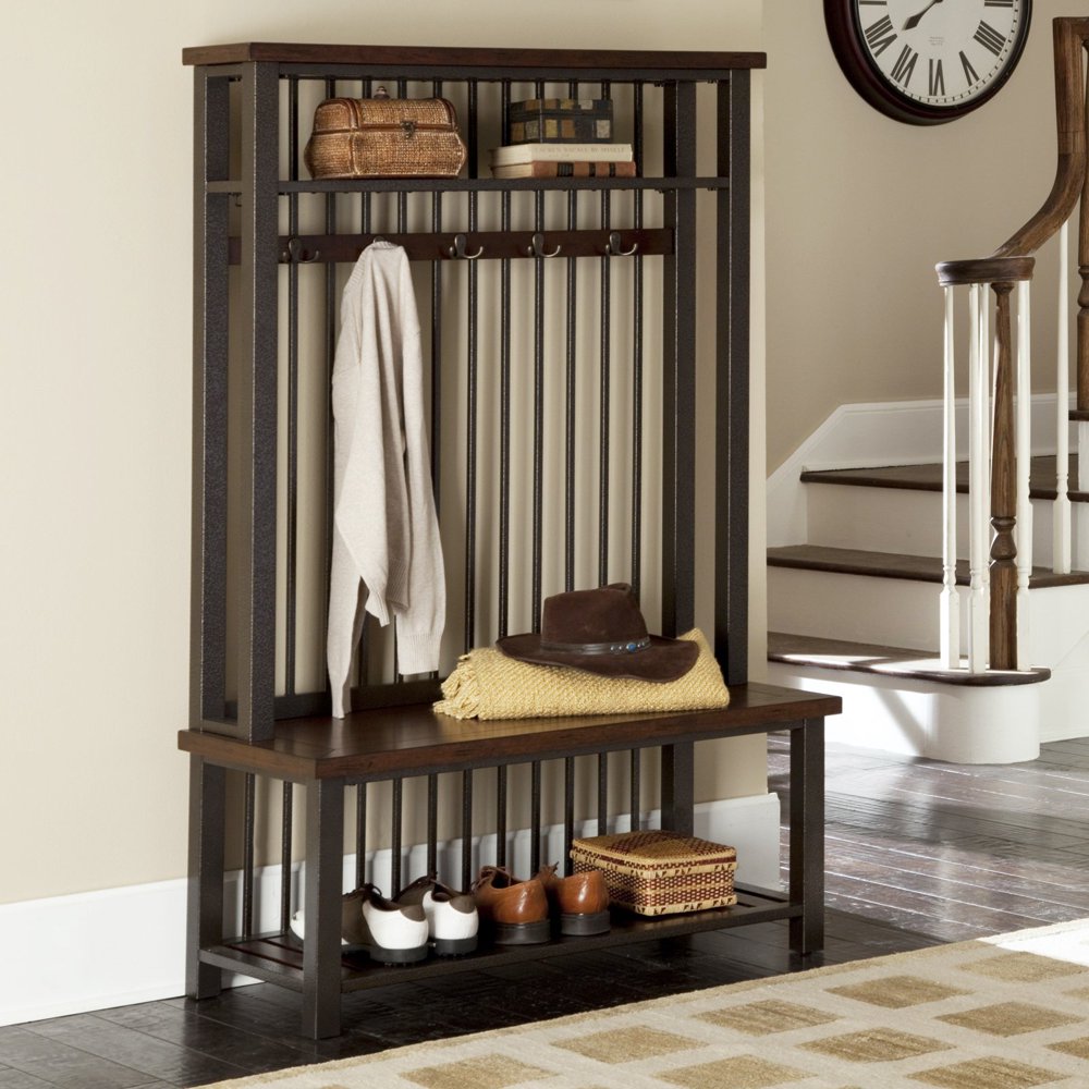 Homestyles 5Hook Cabin Creek Hall Tree, Espresso