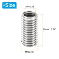 thumbnail image 2 of Unique Bargains Adaptateurs de Filetage Manchon Réducteur Écrou 10 Pcs M10x1.5 Mâle à M8x1.25 Femelle Réparation Insert Écrou 20mm, 2 of 7