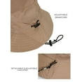 thumbnail image 4 of Luxtrada Quick Dry Waterproof Packable Bucket Hat for Women Men Outdoor Sun Hats with Detachable Chin Strap (Black), 4 of 7
