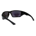 thumbnail image 4 of Mens Aerodynamic Robotic Futurism Gloss Black Plastic Sport Sunglasses Teal Mirror, 4 of 4