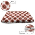 thumbnail image 3 of Floral Pet Bed, Simplistic Petals with Geometric Elements Circle and Teardrop Shape, Chew Resistant Pad for Dogs and Cats Cushion with Removable Cover, 24" x 39", Coral Dried Rose, by Ambesonne, 3 of 4