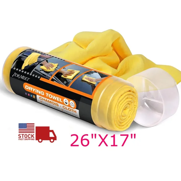 FLINT- 1 Car Wash Chamois Shammy Towel Synthetic Super Absorbent Drying Cloth Wipe Auto