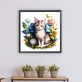 thumbnail image 4 of Pintura de diamante 5D DIY Taladro redondo completo Flor Marco Gatito Arte Artesanal (HQ031) Hugtrwg Para estrenar, 4 of 9