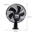 thumbnail image 7 of Facon 12V RV Cooling Fan with 2 Speed Switch, Dia: 8-3/4’’, Heavy Duty Black Metal Car Fan, for Auto Truck, RV, Camper, Trailer, Car, Buses and Boats ( Pack of 2 ), 7 of 7