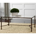 thumbnail image 3 of Uttermost Warring Iron and Glass Coffee Table in Rustic Bronze Patina, 3 of 3