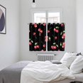 thumbnail image 4 of Cherry Rustic Kitchen Curtains 72 Inch Length, Spring Summer Tropic Fruit Black Grommet Top Bedroom Living Room Curtains, Light Filtering Cafe Curtain Drapes 2 Panels Set 104''x72'', 4 of 9
